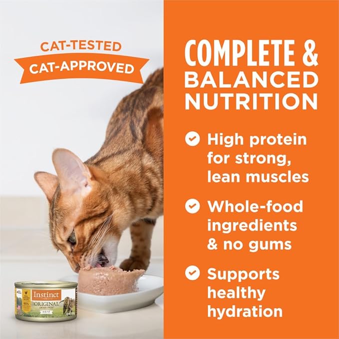Instinct Original Grain Free Recipe Variety Pack Natural Wet Canned Cat Food by Nature&