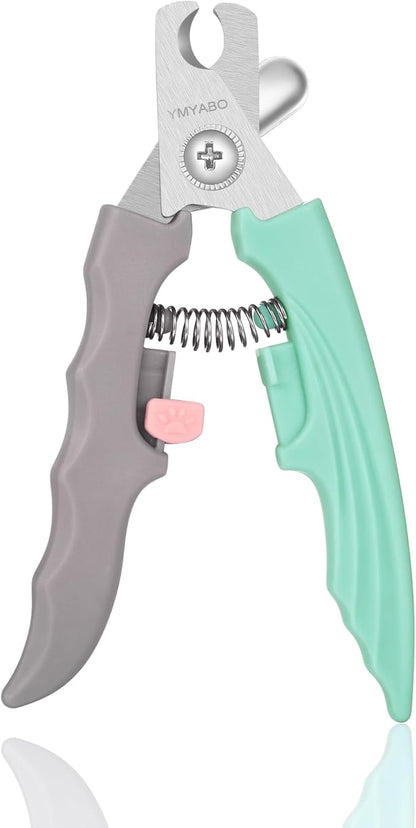 Dog Nail Clipper,Pet Nail Trimmers Safety Guard to Aviod Over Cutting,Puppy Cat Claw Trimmer,with Free Dog Comb &amp; Nail File, Sharp Grooming Clipper, Great for Thick Toenail, Green