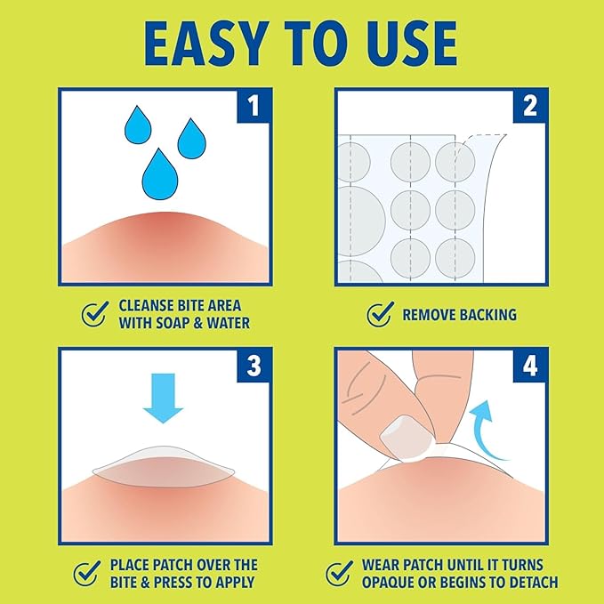 Cutter Bug Bite Patches Itch Relief Hydrocolloid Patches for Kids &amp; Adults, Absorbs Fluids, Helps Heal, Prevents Scratching, Mosquito Itch Relief, Hydrocortisone &amp; Suction Tool Alternative, 153 Count