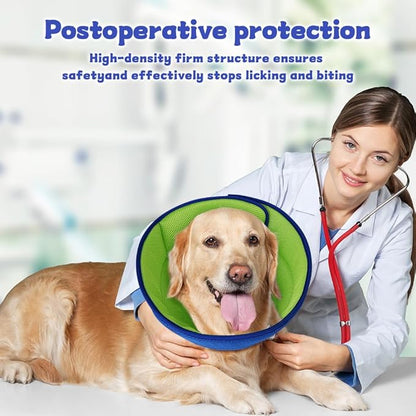 Soft Dog Cone Collar After Surgery Alternative for Dogs to Stop Licking, Comfy Collars for Large/Medium/Small Pet, Adjustable Elizabethan Neuter Recovery E Cones of Shame Neck &amp; Head Ecollars, Cat