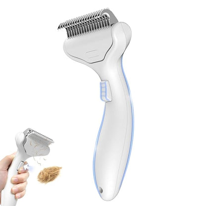 Undercoat Shedding Brush for Dogs &amp; Cats – Professional Deshedding &amp; Dematting Tool – Grooming Comb for Long Hair, German Shepherds &amp; All Pets