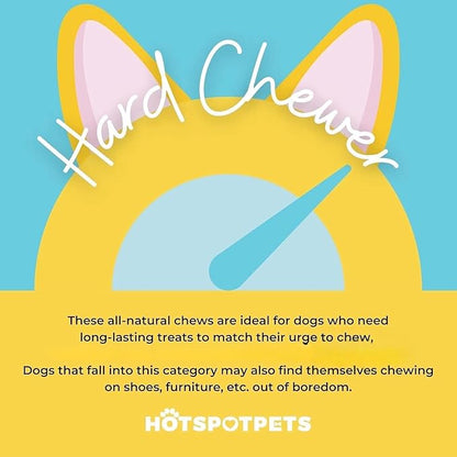 hotspot pets Premium Split Elk Antlers for Dogs - 7 Inch Large Dog Chews (2 Pack) Made in USA -Naturally Shed Antler Bone for Large Breed Aggressive Chewers -Promotes Natural Dental Hygiene