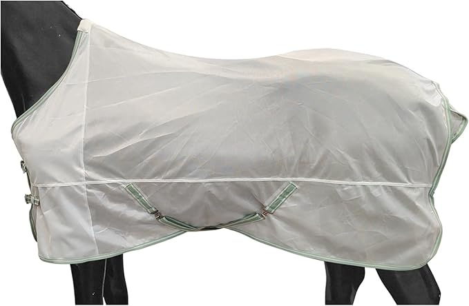 BARN &amp; STABLE Breathable and Tear-Resistant Horse Fly Sheet with UV Protection Equine Summer Sheet Horse Fly Blanket with Removable Web Leg Straps