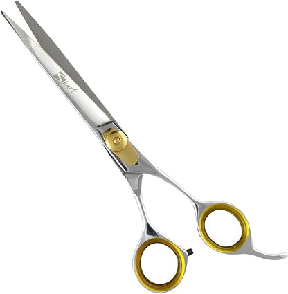 Sharf Gold Touch Pet Grooming Shear Kit 7.5 Inch Straight &amp; 6.5" 42-Tooth Thinning Scissors