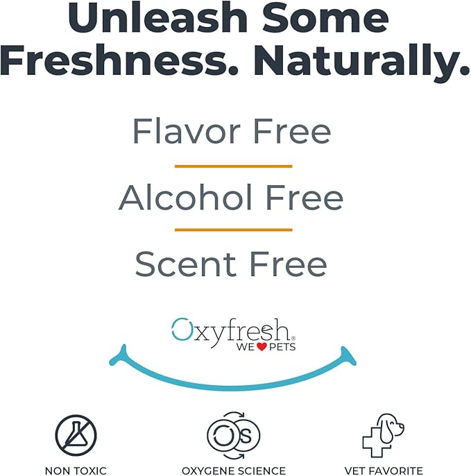 Oxyfresh Advanced Pet Dental Spray – Instant Dog and Cat Fresh Breath: Easiest No Brushing Pet Dental Solution for Dogs and Cats – Best Way to Fight Plaque, Keep Teeth &amp; Gums Healthy, 8oz.