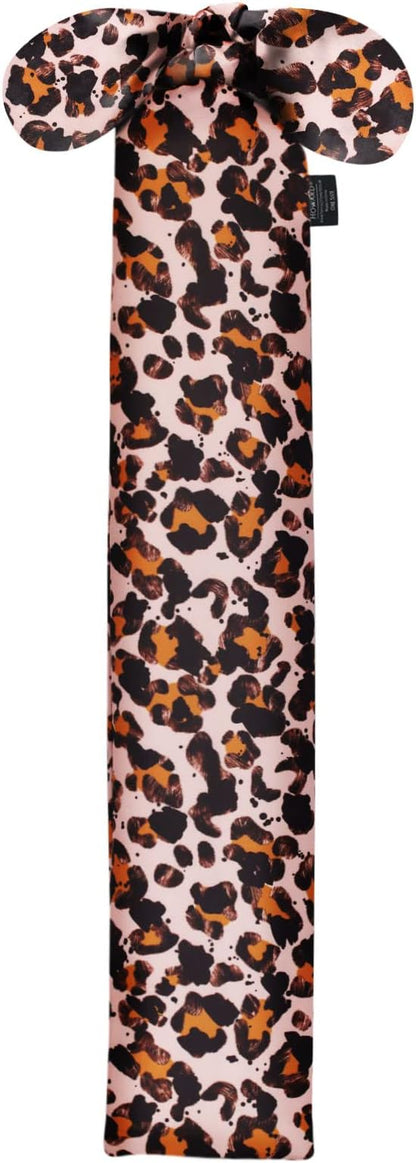Harrison Howard Stretchy Tail Bag Breathable Horse Tail Guard Slip on Design Protect Horse Tail 2 Strand Closure Straps Keep Tail Clean &amp; Protected 22" L Length Makes Grooming Easy-Leopard Print
