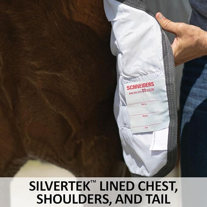 Schneiders Soft Interlock Mesh II Horse Fly Sheets | Superior UV &amp; Insect Protection | Versatile Euro Fit Option | Reflective Safety Design