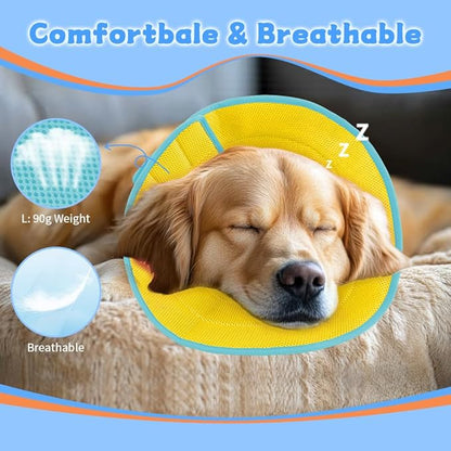 Soft Dog Cone Recovery Collars &amp; Cones After Surgery for Medium Large Dogs, Comfy Ecollars to Stop Licking, Adjustable, Dog Ecollars for Recovery Plastic: Superior Support Fabric: Soft Comfort, XL