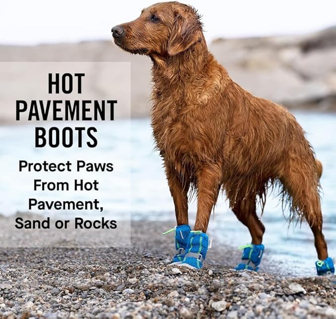 Canada Pooch Dog Boots for Hot Pavement - Dog Boots &amp; Paw Protectors with Anti Slip Rubber | Water Friendly, Breathable Dog Shoes for Hot Days, Great for Dogs Grey - Size 1