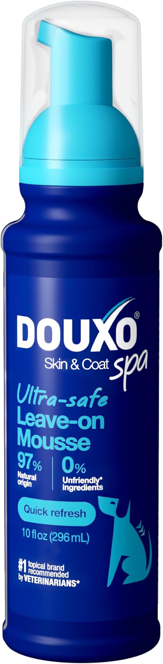 DOUXO® Skin &amp; Coat SPA - Ultra-Safe Quick Refresh Leave-on Mousse for Dogs, 10 fl oz, Safely Cleans and Refreshes, Leaves The Coat Soft, Radiant and Smelling Great, Skin-Friendly Formula