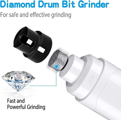 Casfuy Dog Nail Grinder Upgraded - Professional 2-Speed Electric Rechargeable Pet Nail Trimmer Painless Paws Grooming &amp; Smoothing for Small Medium Large Dogs &amp; Cats (White)
