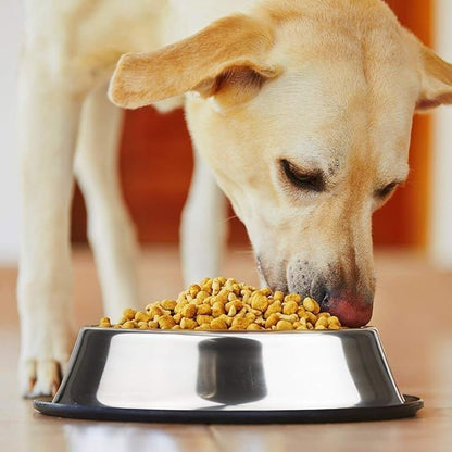 Stainless Steel Dog Bowls, 3.5 Cup/28oz Cat Bowl Water and Food with Rubber Base, Pet Bowls for Large Dogs, 2Pack