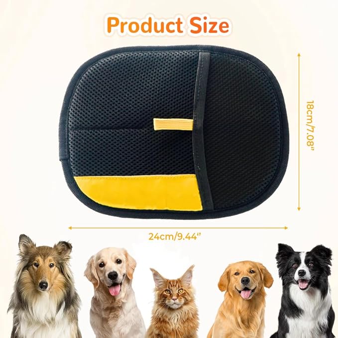 Pet Hair Remover Gloves, 2025 New Electrostatic Pet Hair Removal Gloves, Reusable Grooming Glove for Cats &amp; Dogs