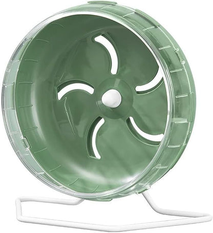 Jeeone Silent Hamster Wheel 7 inch, Hamster Exercise Wheel, Height-Adjustable Hamster Wheel Cage Accessories, Hamster Running Toys Small Animals Exercise Wheels (Green)