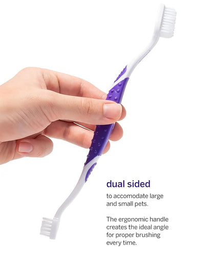 petsmile Professional Pet Toothbrush - Patented 45 Degree Cat &amp; Dog Toothbrush for Small &amp; Large Animals - Pet Accessories for Dental Care - VOHC Approved Teeth Cleaning - Dog Toothpaste Not Included