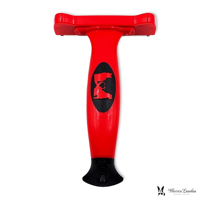Warren London Deshedding Brush for Large Dogs, Long Hair | 4″ Stainless ¼″ Blade | Rapid Undercoat Removal for Goldens, Huskies &amp; Collies | Pro Grooming Handle