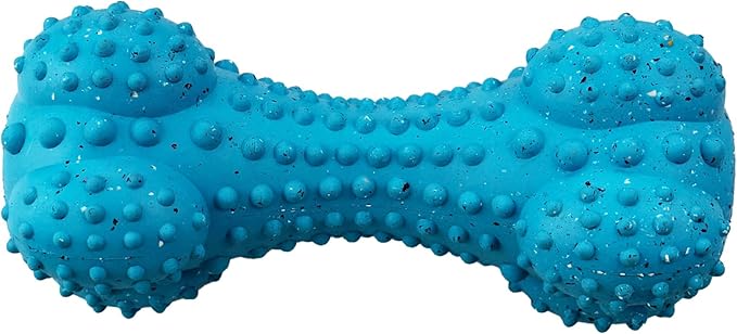 Max Fusion Made with Nike Grind, Arlee Rubber Bone Dog Toy, Dog Toys for All Dogs, Blue Durable &amp; Natural Rubber Chew Toy for Play, Fetch, Tug &amp; Chewing, Large, 1 Count