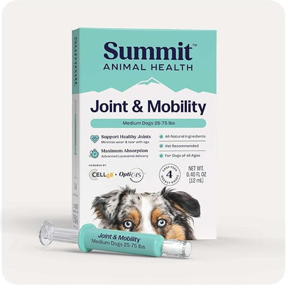 Summit Canine Joint and Mobility Supplement for Medium Dogs, All Natural Liquid Chondroitin, Liposomal Delivery for Arthritis, Hip &amp; Joint Support Vitamin, (Dogs, 25-75lbs)