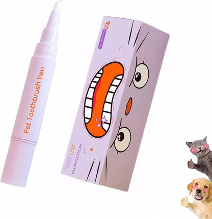 Pet Toothbrush Pen &amp; Oral Repair Gel for Dogs &amp; Cats – Teeth Cleaning Pen, Natural Plant Substance Tartar Remover for Repairing Pets&