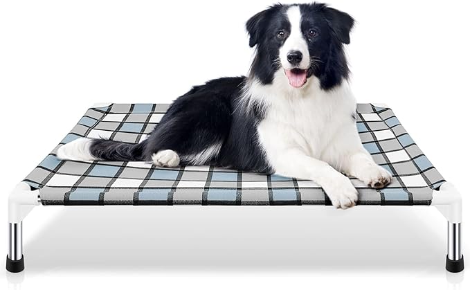 Elevated Outdoor Raised Dog Bed Outdoor Dogs Bed Lifted Pet Bed Dog Cot for Medium Pet Taste Life, Start with A Pet Bed 34&