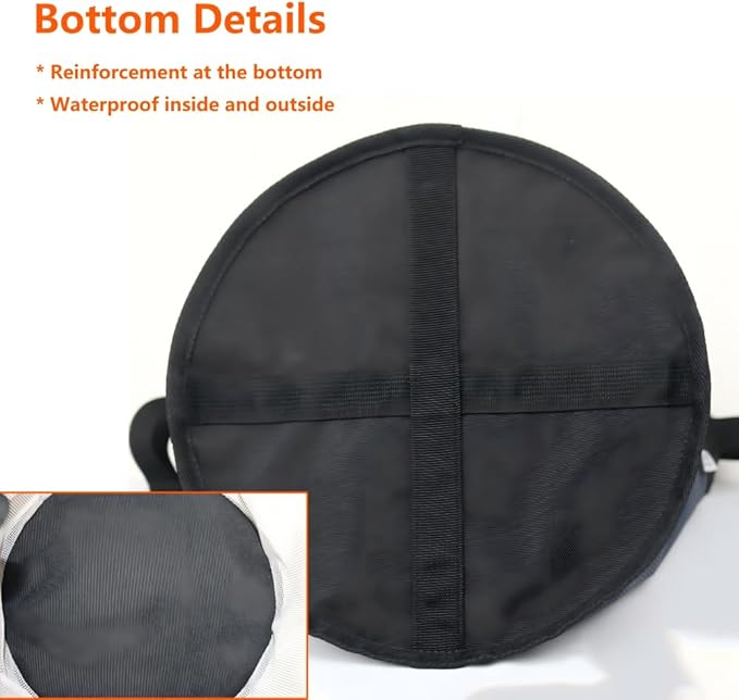 Heavy-Duty Horse Feed Bags - with Adjustable Strap, Comfort Neck &amp; Nose Pads, and Double Waterproof Bottom Mesh (2-Pack) (Blue x2)