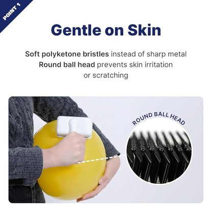 Healing Slicker Brush &amp; Matt Splitter – Gentle Detangling &amp; Shedding Control for Dogs &amp; Cats, 306 Bristles, One-Touch Hair Removal &amp; Safe Dematting Blade for Tangle-Free Grooming