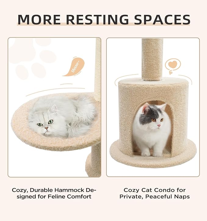 Made4Pets Floor to Ceiling Cat Tree 93-106&