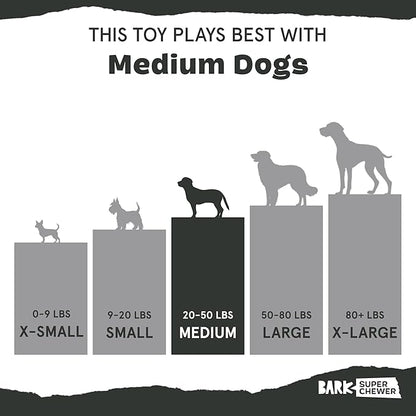 Barkbox Grateful Ted Dog Toy for Medium Dogs – Strawberry-Scented Rip &amp; Reveal Toy for Determined Chewers and Interactive Playtime
