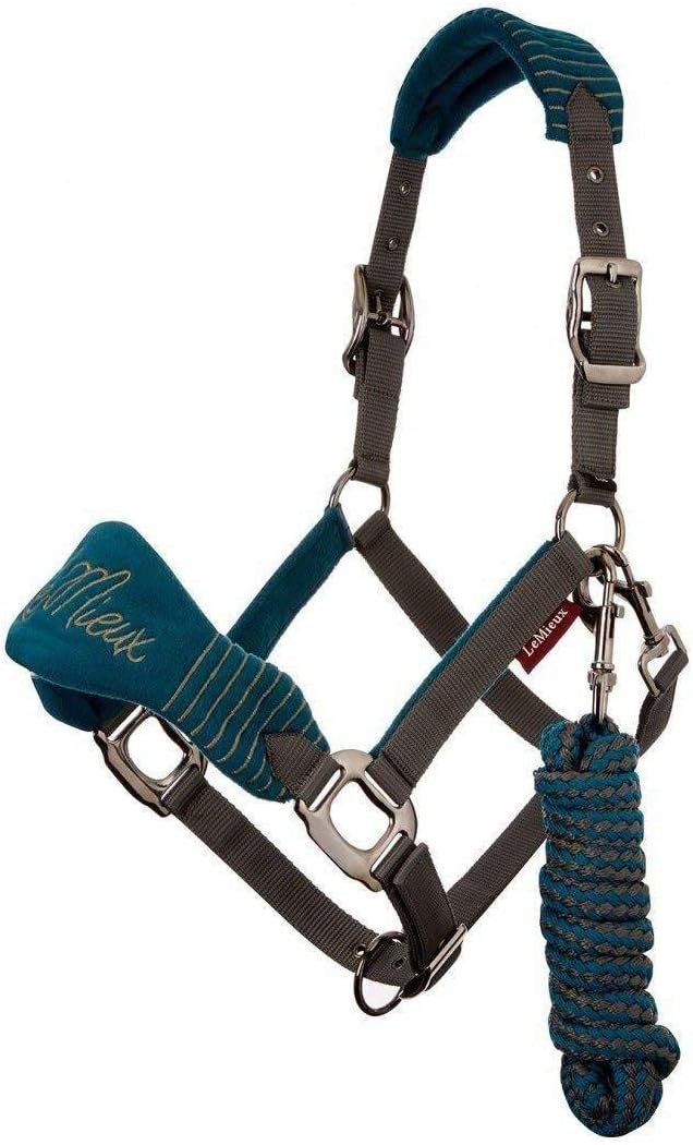 LeMieux Vogue Fleece Headcollar - Halter &amp; Leadrope - Extra Padding, Adjustable at Curb and Poll Strap