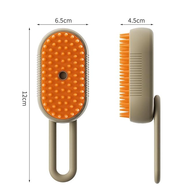 Pet Grooming Brushm,Cat Brush,3 In1 Spray Cat BrushSelf-Cleaning Wet Dog Comb with USB Rechargeable &amp; Water Tank,Suitable for Dogs,Cats to Reduces Flying Hair (Brown)