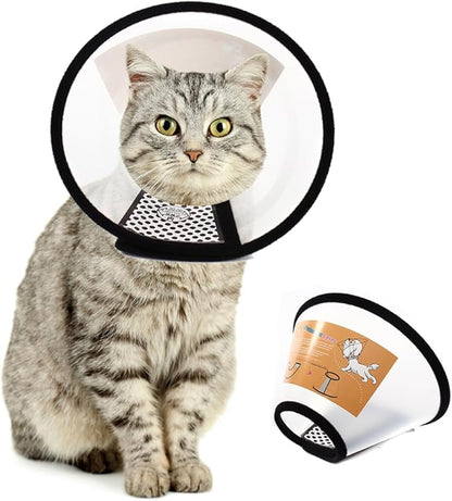Plastic Pet Recovery Collars &amp; Cones for Dogs and Cats After Surgery Adjustable Dog Neck Cone Surgical Elizabeth E-Collar Prevent Biting and Stop Licking Wound (XXXS)