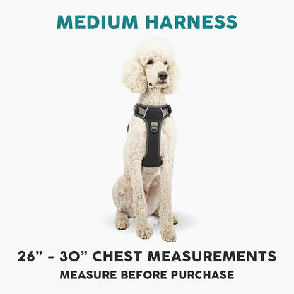 Embark Adventure Dog Harness, Reflective Trim No Pull Dog Harness Medium Sized - Military Grade Nylon, Front Clip with Gel Lined Handle. Soft &amp; Padded Puppy Harnesses for Any Breed