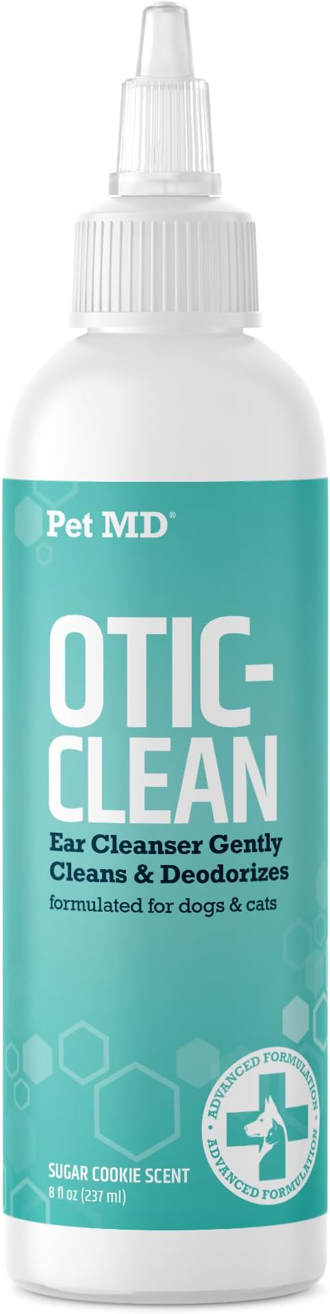 Pet MD Cat &amp; Dog Ear Cleaner - Otic Ear Solution for Dogs - Pet Ear Cleaner - Cat Ear Cleaner Liquid - Cat &amp; Dog Cleaning Supplies - Sugar Cookie Scent - 8 oz.