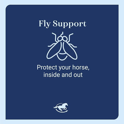 SmartEquine Fly Mask with UV Protection, Ears, and Mesh | Wide Secure Closure | UV Fly Mask for Horses (Cob)