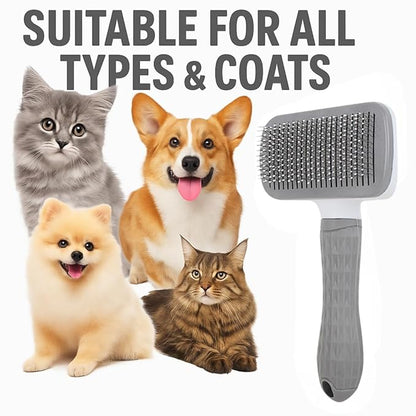 Namylya Cat Brush for Shedding &amp; Grooming – Slicker Brush for Dogs and Cats with Long Hair – Removes Tangles, Mats &amp; Loose Fur