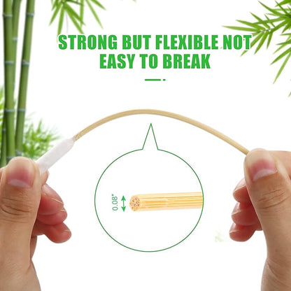 Long Cotton Swabs for Dog Ear Cleaning, 200pcs, 4.7 Inch Biodegradable Cotton Tips, Ideal for Ear Care &amp; Wound Treatment, Portable Size, Eco-Friendly