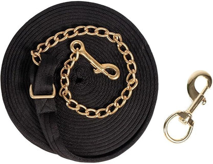 Dura-Tech Cushion Lunge Line for Horses | Stable Use &amp; Horse Training | Horse Lunge Line with Snap | Durable Horse Lead Rope | 30 Foot Length | Replaceable Brass Snap