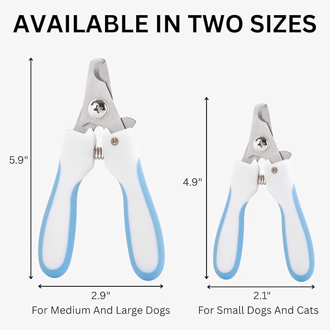 AIXINPET Dog &amp; Cat Nail Clippers and Trimmers - with Free Nail File, Protective Guard to Avoid Over Cutting, Extra Sharp Blade - Suitable for Small to Large Dogs &amp; Cats, Birds and Rabbits (Large)