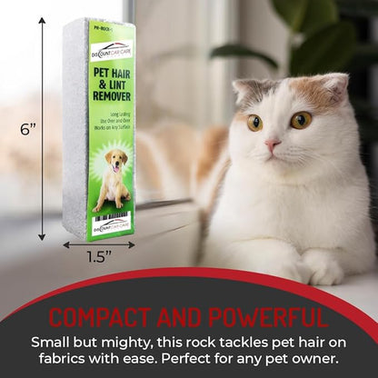 Pet Hair Remover Rock – 3 Pack Reusable Dog &amp; Cat Hair Cleaner for Carpet, Upholstery &amp; Auto Interiors – Easy Lint &amp; Fur Removal Tool – No Roller or Brush