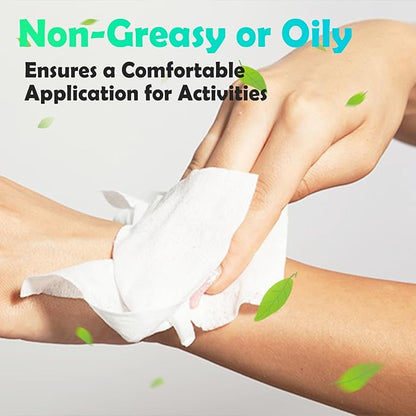 Natural Mosquito Repellent Wipes, DEET Free Insect &amp; Bug Repellent Wipes, Easy to Use, Long Lasting, Travel Sized