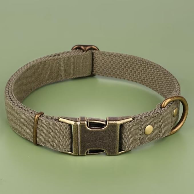 PET ARTIST Dog Collars for Small Dogs, Soft Padded Premium Nylon Dog Collar with Quick Release Metal Buckle, Durable &amp; Adjustable Pet Collars for Boy Gifts, Green, S (Fit 10-16")