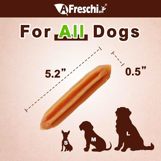 Afreschi Natural Turkey Treats Mini Bars – 6 oz, USA-Sourced Trukey, All-Natural, Hypoallergenic, Low-Fat, Healthy &amp; Easily Digestible, Puppy &amp; Training Snack
