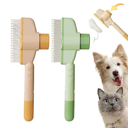 TemApex 2PCS Pet Comb for Dogs &amp; Cats with Long &amp; Short Stainless Steel Metal Teeth for Shedding and Tangles, Self-Cleaning Pet Comb for Dogs and Cats, Comfort and safety