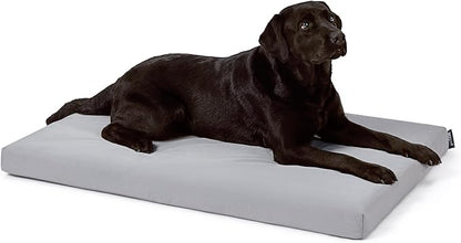 Cybarmour Indestructible Dog Bed - Outdoor Waterproof Chew Proof Dog Crate Pad - Orthopedic Kennel Mat for Aggressive Chewers - Large Breeds &amp; Fits 42-Inch Crate - 41"x27", Limestone