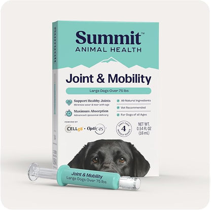 Summit Canine Joint and Mobility Supplement for Large Dogs, All Natural Liquid Chondroitin with Liposomal Delivery for Arthritis, Hip &amp; Joint Support Vitamin, (Dogs 75+lbs)