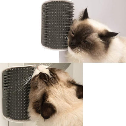 3.0 Softer Cat Self Groomer with Catnip, Dog Cat Corner Groomer,Wall Corner Scratcher Comb,Grooming Massage Brush, Perfect Scratch Massager Tool for Long &amp; Short Fur Kitten/Puppy (1 Pack)