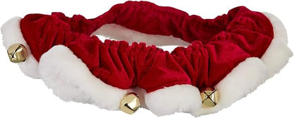 Huxley &amp; Kent Ruff Pet Scrunchy | Santa (Extra-Small) | Festive Christmas/Holiday Neckwear for Dogs/Cats | Fun Stretchable Costume Accessory | Soft Collar with Bells
