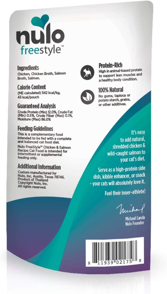 Nulo Freestyle Cat &amp; Kitten Wet Cat Food Pouch, Premium All Natural Grain-Free Soft Cat Food Topper with Amino Acids for Heart Health and High Animal-Based Protein