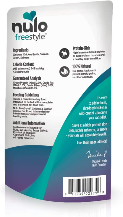 Nulo Freestyle Cat &amp; Kitten Wet Cat Food Pouch, Premium All Natural Grain-Free Soft Cat Food Topper with Amino Acids for Heart Health and High Animal-Based Protein