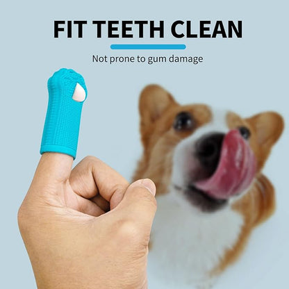 Hera Harmony Finger Toothbrush for Small Dogs, Cats &amp; Puppies, Soft Silicone, 3 Pack